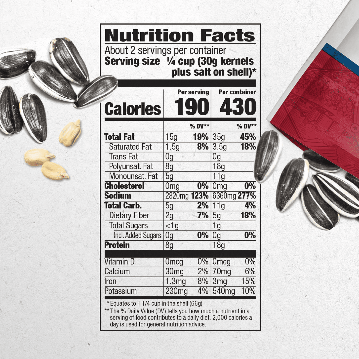 David Seeds Roasted and Salted Original Jumbo Sunflower Seeds, Gluten Free & Keto Friendly Seeds Snacks Great for On-the-Go Snacking Movie Nights Camping Picnic Halloween Trick or Treats 3.75oz- 2PK