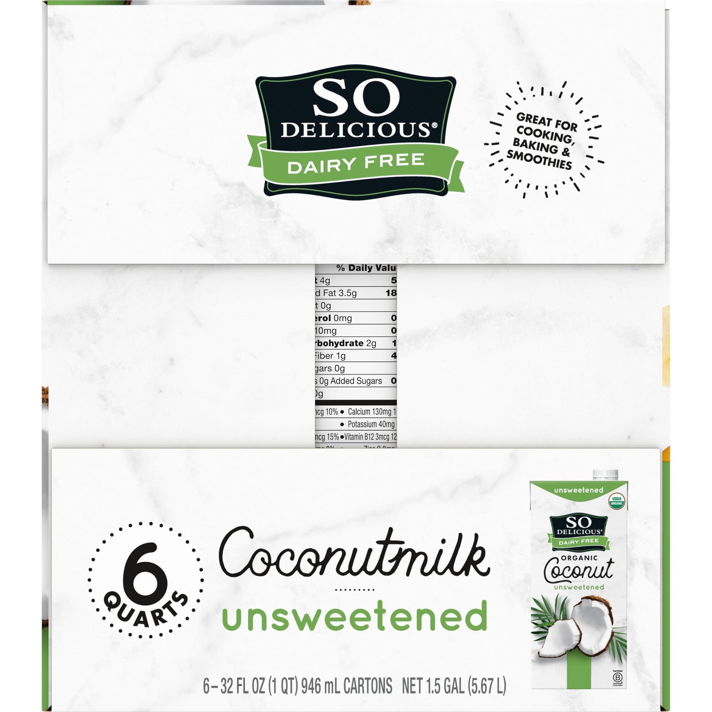 So Delicious? Unsweetened Coconut Milk Beverage 6-32 fl. oz. Cartons