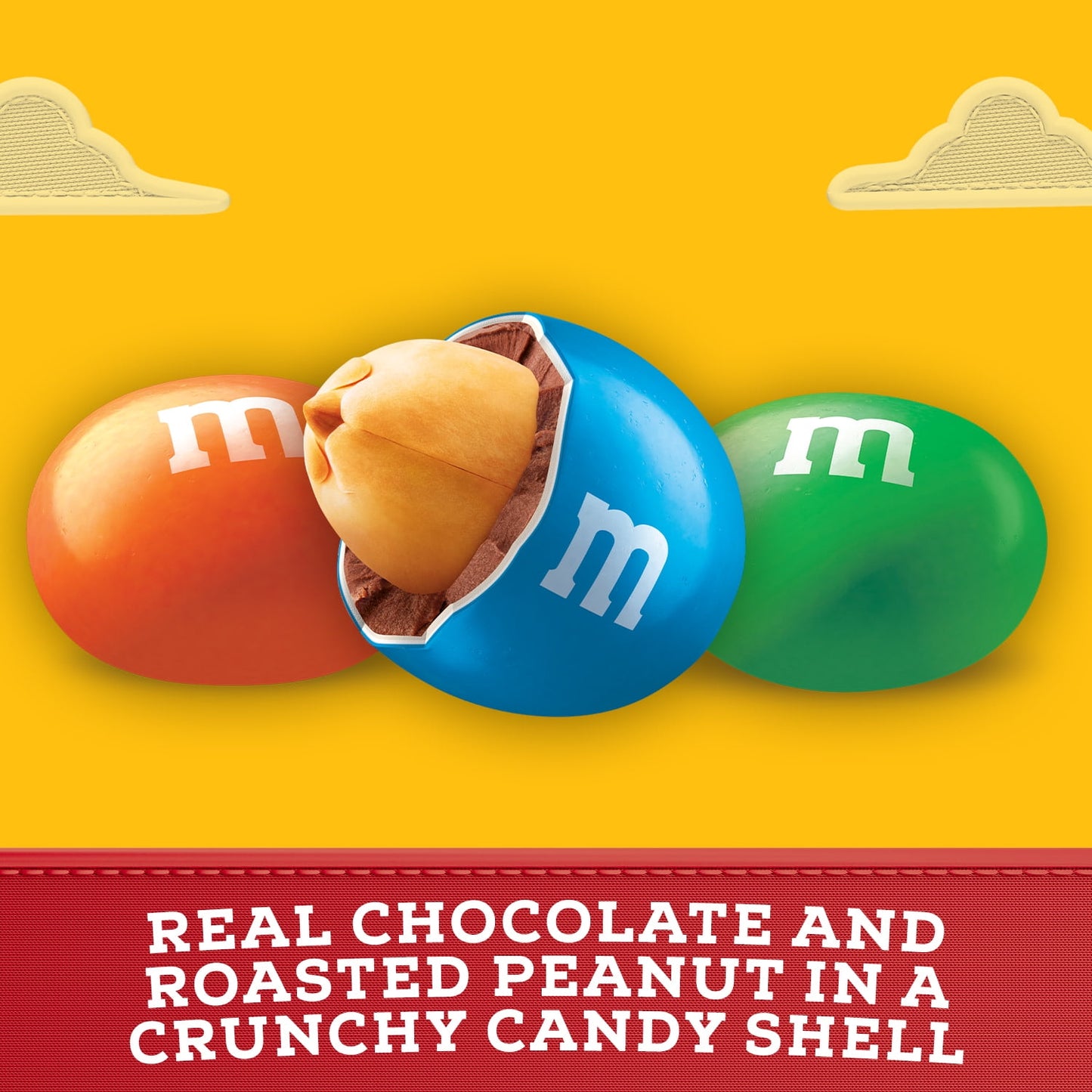 M&M'S Peanut Milk Chocolate Full Size Bulk Candy - 1.74oz/48ct