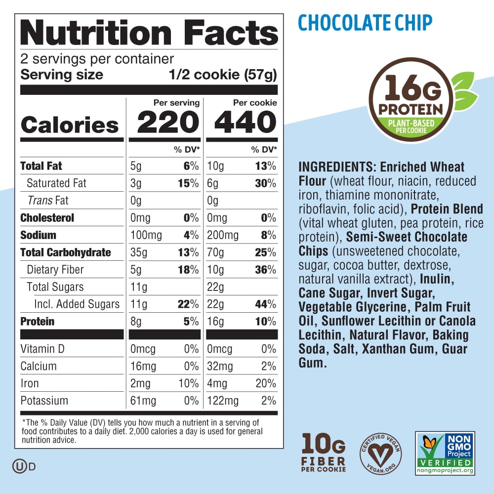 Lenny & Larry's The Complete Cookie, Chocolate Chip, 4 oz, 12 Ct