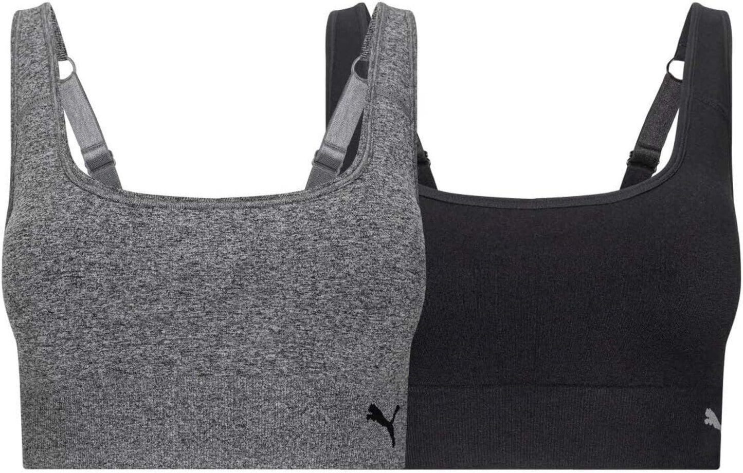 PUMA Women's Performance 2-Pack Seamless Sports Bras Medium