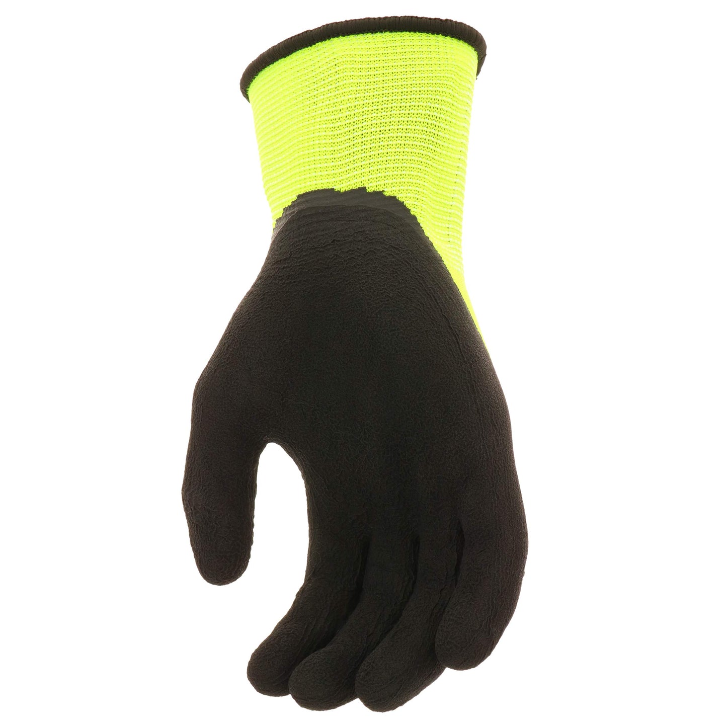 Cat CAT017418L Hivis Poly Knit Coated Palm Gloves