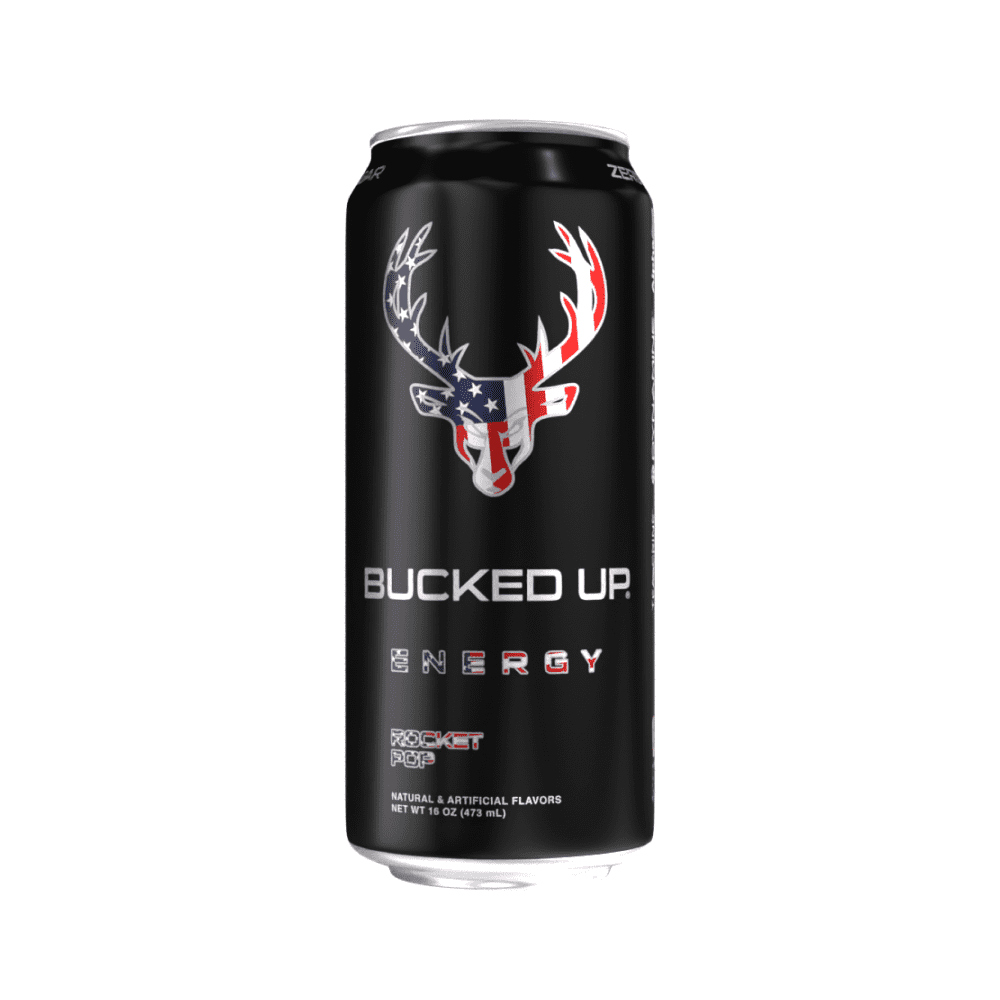 Bucked Up Energy Drink, Rocket Pop, 12 Cans, 16 fl oz, 300 mg Caffeine