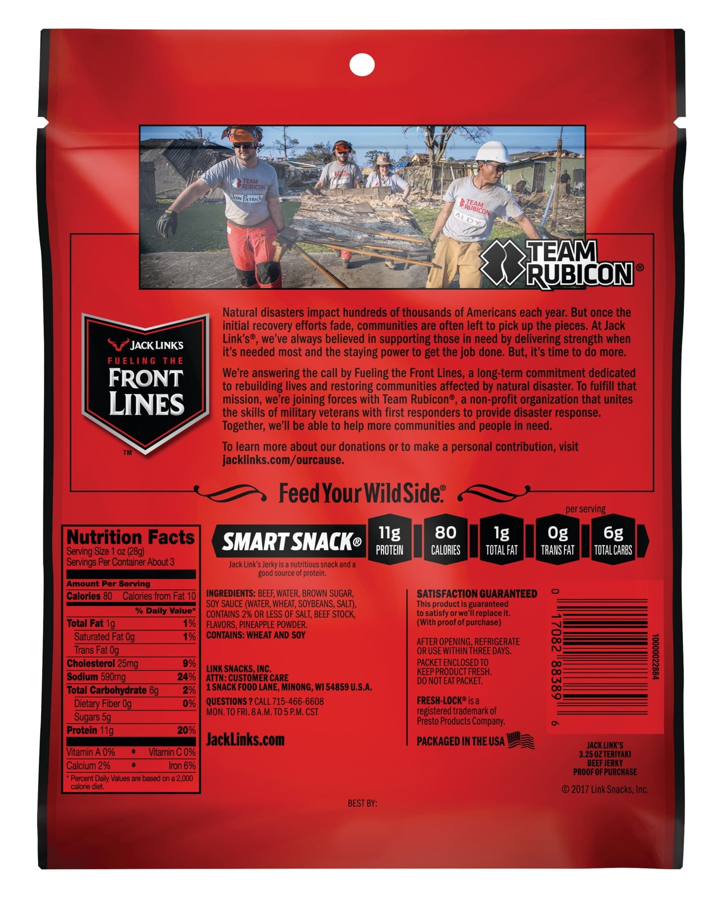 Jack Link's Beef Jerky, Teriyaki, 3.25oz