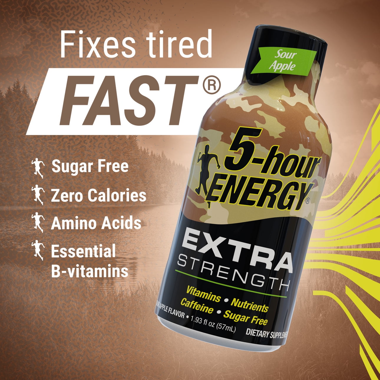 5-hour ENERGY? Shot, Extra Strength, Sour Apple, 1.93 oz, 12 Count
