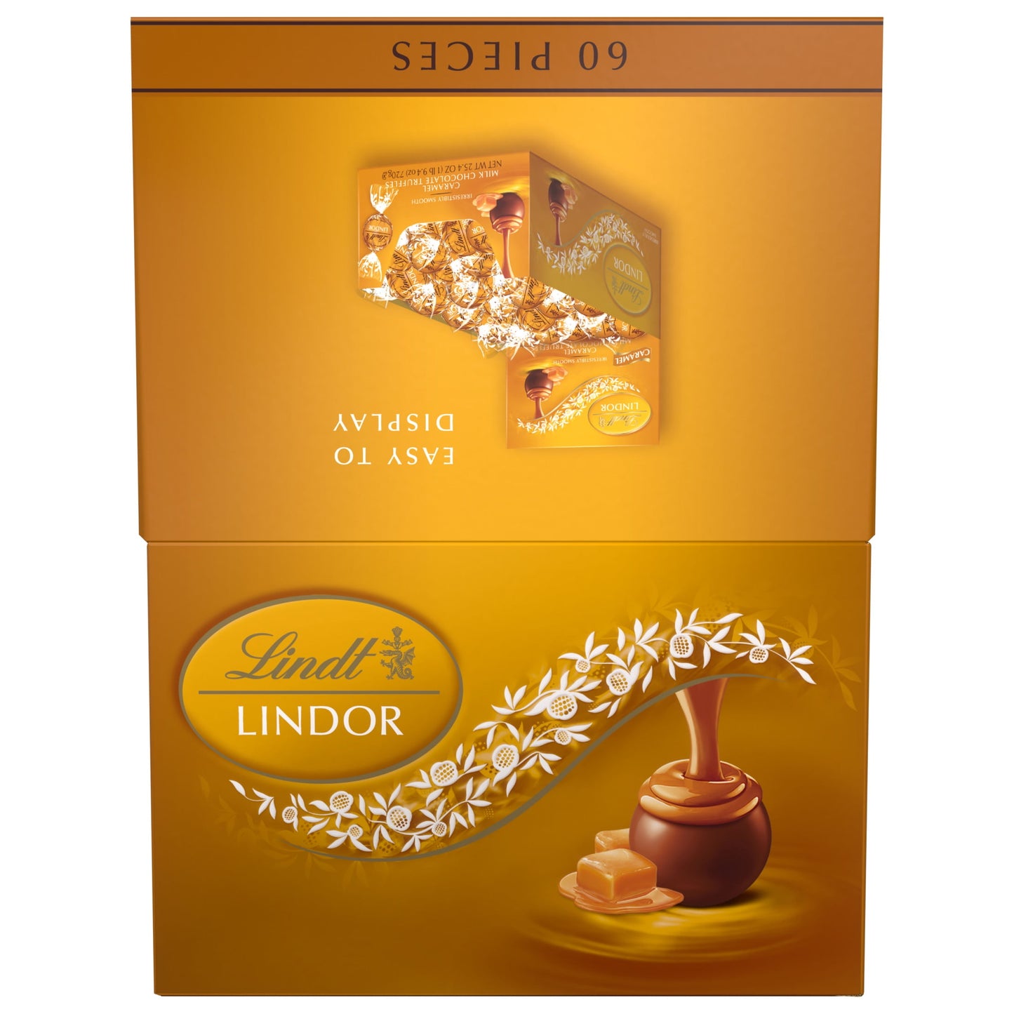 Lindt Lindor Caramel Milk Chocolate Truffles, 60 count, 25.4 oz