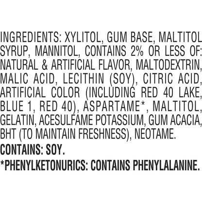 Ice Breakers Ice Cubes Black Cherry Sugar Free Chewing Gum, Bottles 3.24 oz, 6 Count, 40 Pieces
