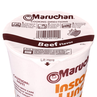 Maruchan Beef Instant Lunch Ramen Noodles, 2.25 oz Cup (12 Pack)