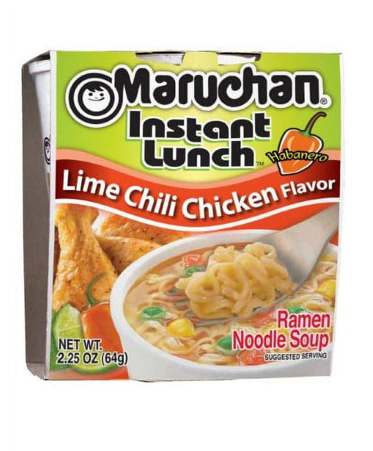 Maruchan, Instant Lunch Lime Chili Chicken Noodles Soup, 3 oz, 12 Ct