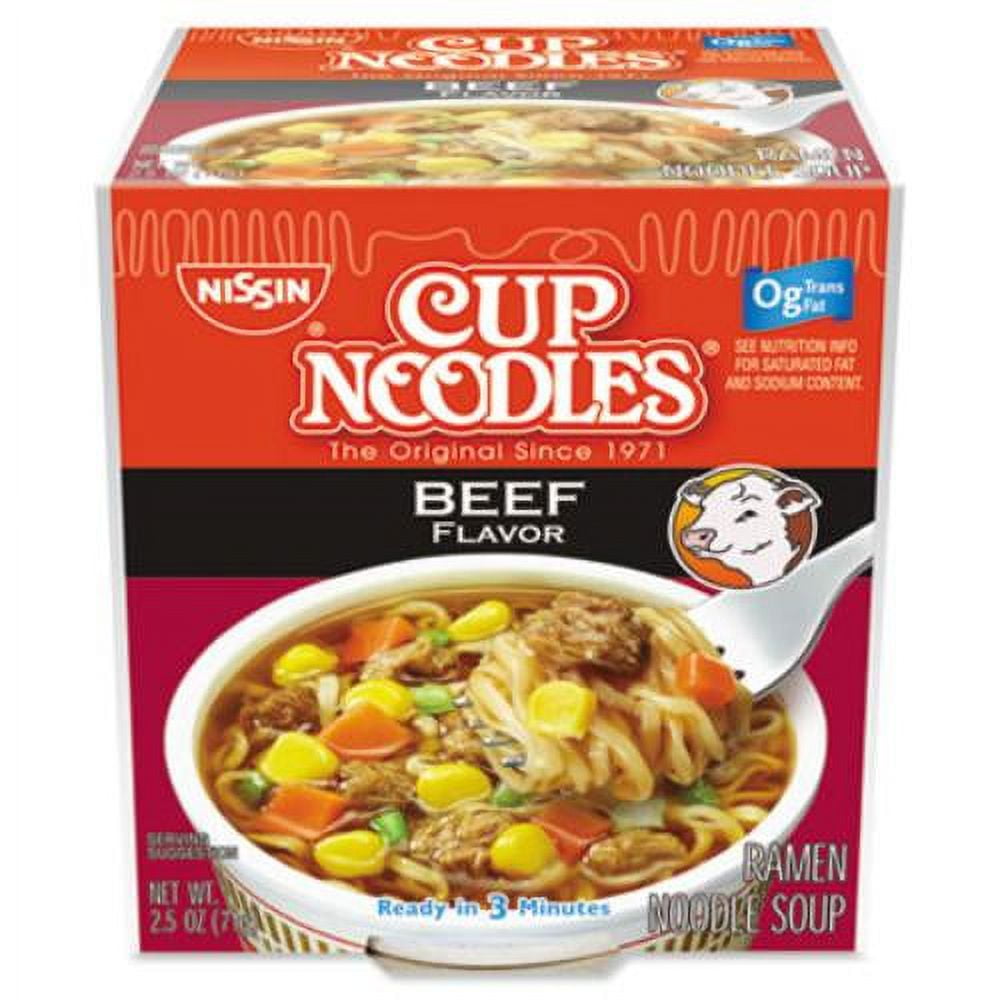 Nissin Cup Noodles Beef Flavor Soup, 24 pk./2.25 oz.