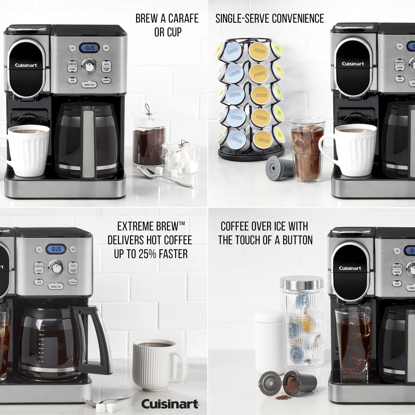 Cuisinart Coffee Center 2-IN-1 Coffeemaker, Stainless Steel, SS-16, New