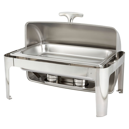 Winware Madison 8qt Full-size Chafer, Roll-top, S/S, Heavyweight, Stainless Steel