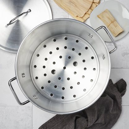 Infuse 3 Piece 20Qt Aluminum Tamale Steamer Pot Set