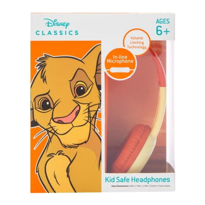 Disney Classics Lion King Kid-Safe Wired Headphones With Built-In Microphone