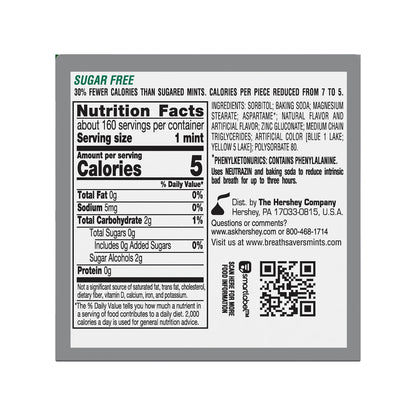 Breath Savers Spearmint Sugar Free Breath Mints, Tins 1.27 oz, 8 Count