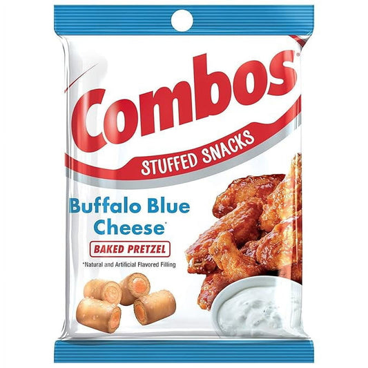 COMBOS Buffalo Blue Cheese Pretzel Baked Snacks 6.3-Ounce Bag ( Pack of 3 )