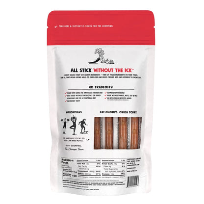 Chomps Grass-Fed and Finished Original Beef Jerky Meat Snack, 10g of Protein (8 Count)