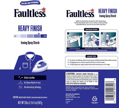 Faultless Heavy Finish Ironing Spray Starch (3 Pack)