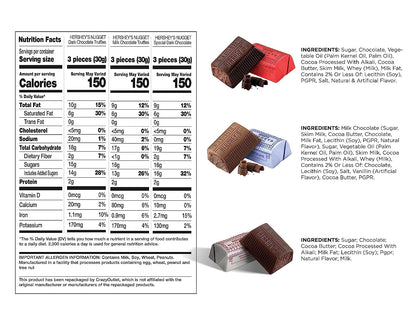 HERSHEY'S NUGGETS Chocolate Candy Bars Assortment, Individually Wrapped, Bulk Pack 2 Pounds