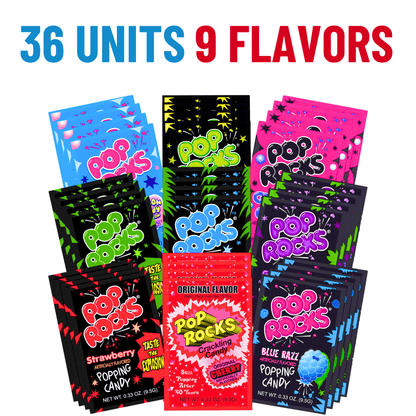 Pop Rocks Candy - 9 Flavors Pop Rocks Bulk Variety Pack by Gaudum (9 Units, 1 of Each Flavor)