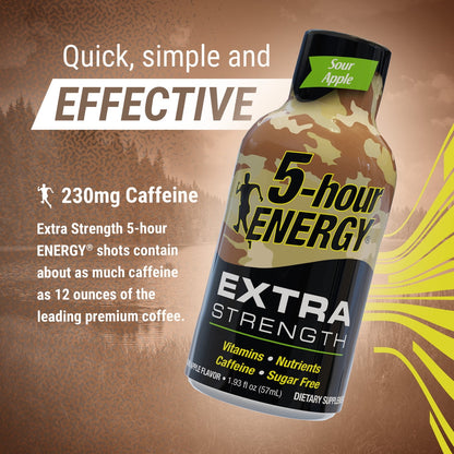 5-hour ENERGY? Shot, Extra Strength, Sour Apple, 1.93 oz, 12 Count