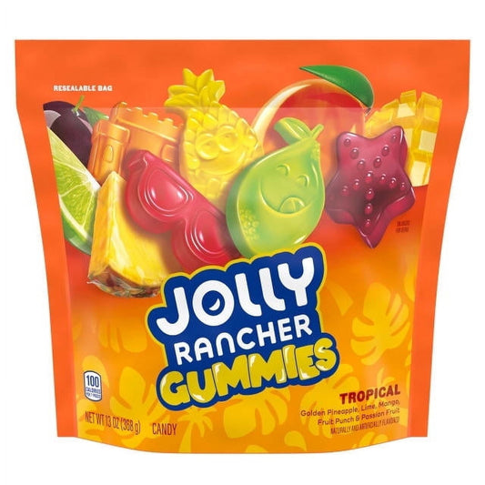 JOLLY RANCHER Gummies Tropical Fruit Flavored Candy Bag, 13 oz (3 Pack)