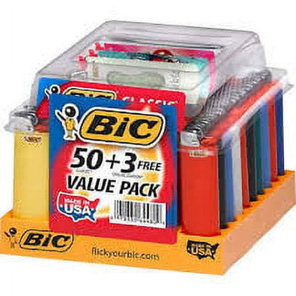 Bic Lighter Asst Color Wholesale, (50 - Pack)