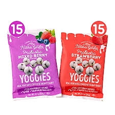 PrimeVarieties Probiotic Yoggies, Mixed Berry & Strawberry, 0.7 Ounce (30 Pack), Pack of 3 - Gut Health Probiotic Snacks, Low Calorie, Gluten-Free