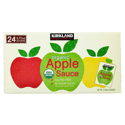 Kirkland Signature Organic Applesauce 3.17 oz 24-count