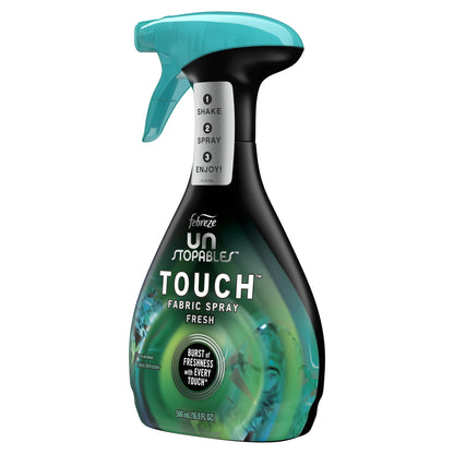 Febreze Unstopables Touch Fabric Spray and Odor Fighter, Fresh, 16.9 oz