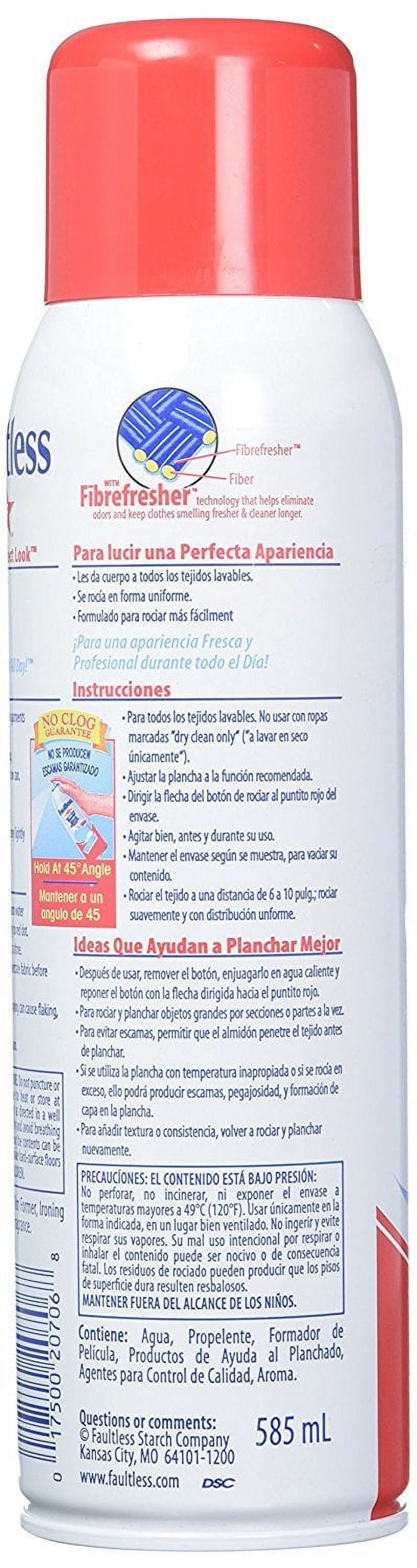 Faultless Spray Starch for Clean Crisp Clothes, No Spots or Streaks, 20 oz