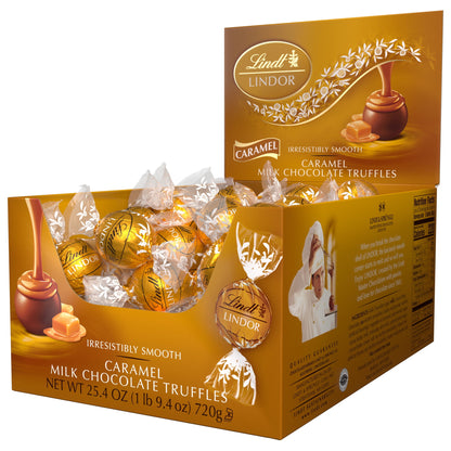 Lindt Lindor Caramel Milk Chocolate Truffles, 60 count, 25.4 oz