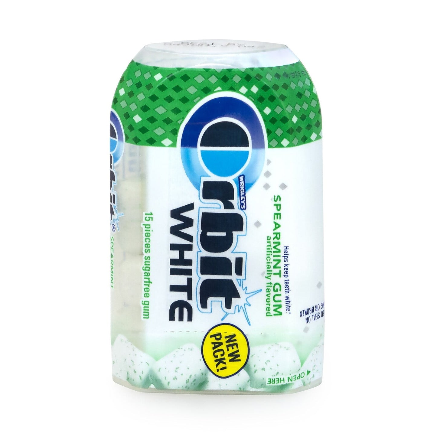 ORBIT White Spearmint Sugar Free Chewing Gum, 14 pieces, 12 ct