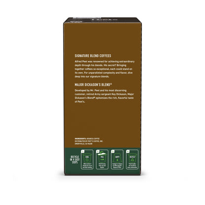 Peet's Coffee Major Dickason's Blend Premium Dark Roast Single Serve Coffee Pods, 22 Count