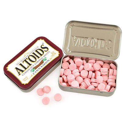 Mars Wrigley Confectionery ALTOIDS Curiously Strong Breath Mints,Individual Packs,1.76-Ounce Tins -Spearmint Wintergreen Great For Holidays, Parties, Gifts & More! (Cinnamon 1.76 Ounce, 3) Multicolor