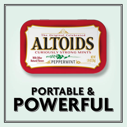 ALTOIDS Curiously Strong Peppermint Mints | Pocket-Sized Tins | 1.76 oz (2-Pack)