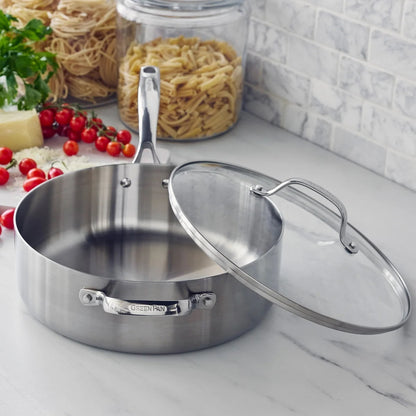 GreenPan Superior 5 Quart Stainless Steel Saut? Pan
