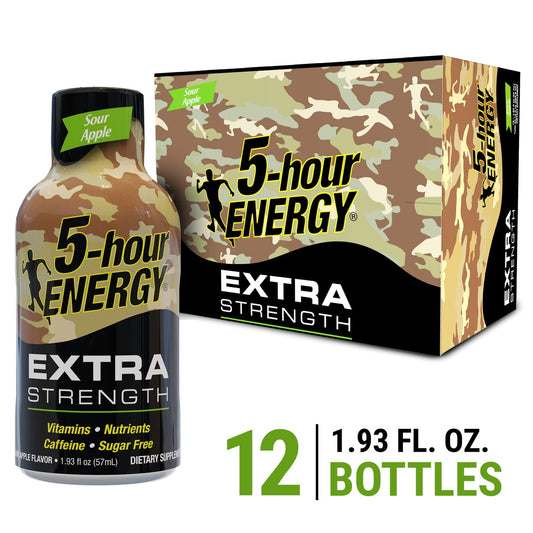 5-hour ENERGY? Shot, Extra Strength, Sour Apple, 1.93 oz, 12 Count