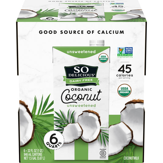 So Delicious? Unsweetened Coconut Milk Beverage 6-32 fl. oz. Cartons