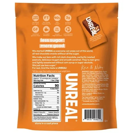 Unreal Dark Chocolate Caramel Peanut Nougat, 15.4 oz