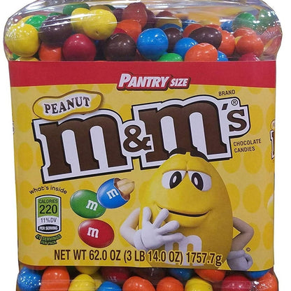 MandMs Peanut Milk Chocolate Candy Bulk Jar (62 Ounce)