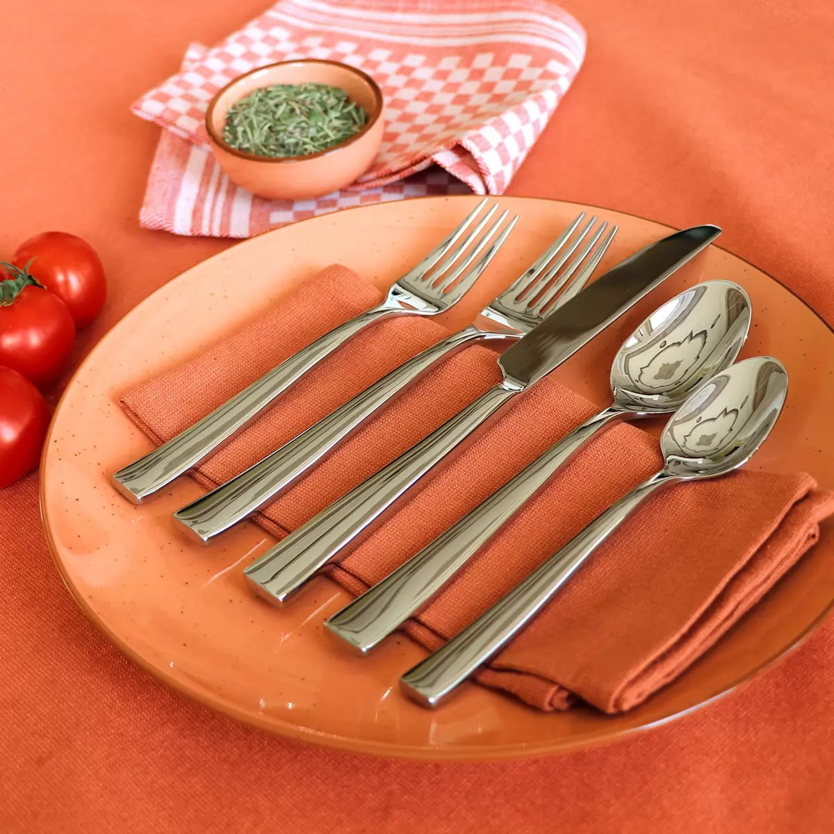 Gourmet Settings 20-Piece Stainless Steel Flatware Set Mode