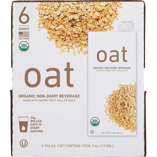Organic Non-Dairy Oat Beverage 32 Ounce (Pack of 6)