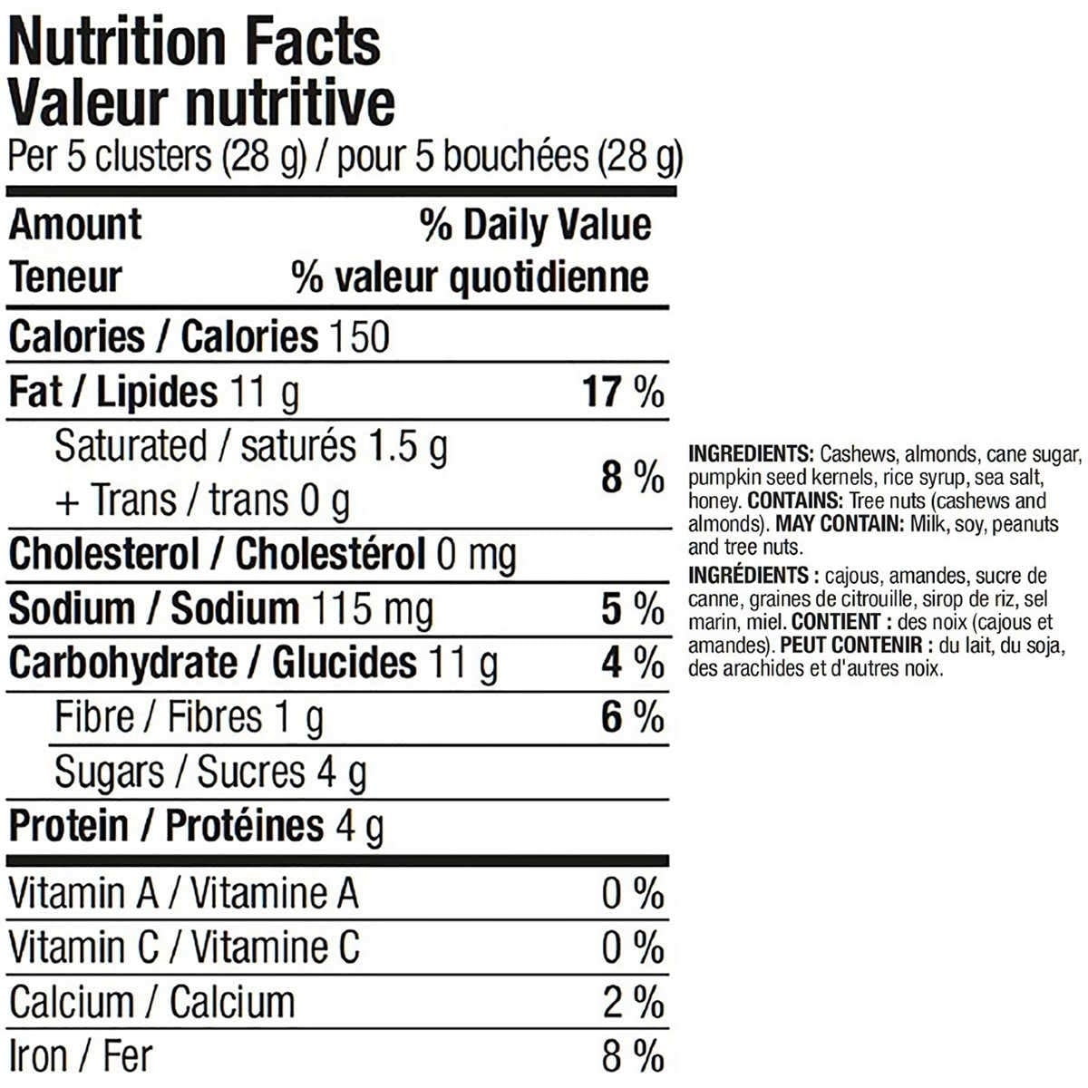 Kirkland Signature Cashew Clusters 2 Pounds