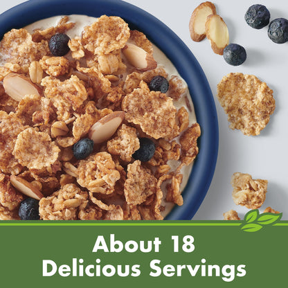 Cascadian Farm Organic Blueberry Almond Crunch Breakfast Cereal, No Added Sugar, 34 oz