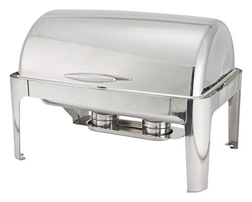 Winware Madison 8qt Full-size Chafer, Roll-top, S/S, Heavyweight, Stainless Steel