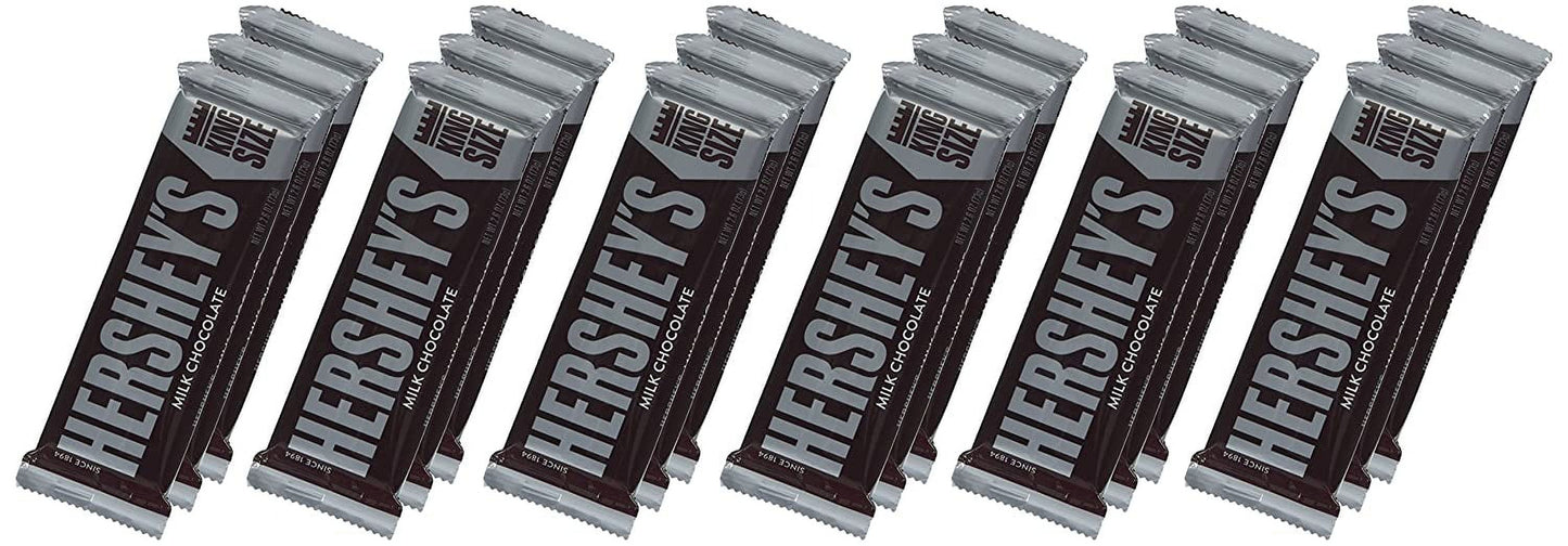 Hershey's King Size Milk Chocolate Bars, 2.6 oz, 18 Count