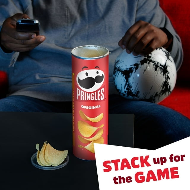 Pringles Original Potato Crisps Chips, Lunch Snacks, 5.2 oz Canister (Pack of 2)