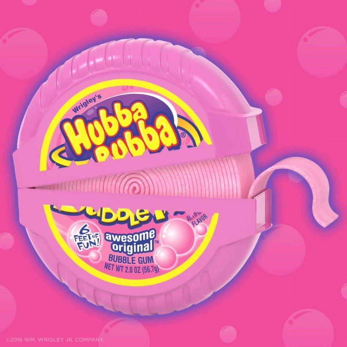 Hubba Bubba Original Bubble Gum Tape, 2 ounce (6 Packs)