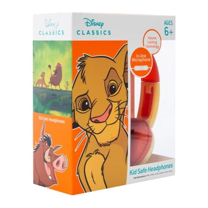 Disney Classics Lion King Kid-Safe Wired Headphones With Built-In Microphone